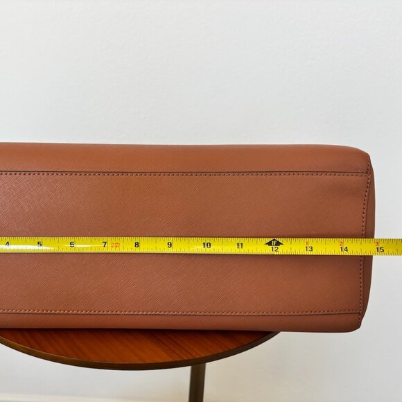 Tory Burch York Buckle Large Tote Leather Luggage/Camel/Tan - Picture 13 of 16